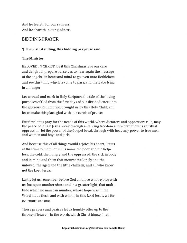 A Christmas Eve Order of Worship